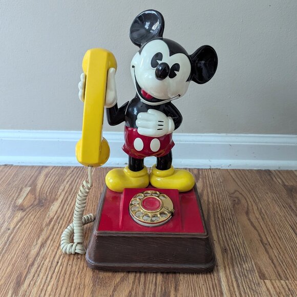 Disney Other - Vintage Disney Mickey Mouse Rotary Dial Landline Phone, 1970s